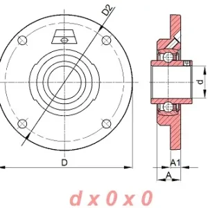 Tani Zespół z oprawą żeliwną UCFCE206 SNR